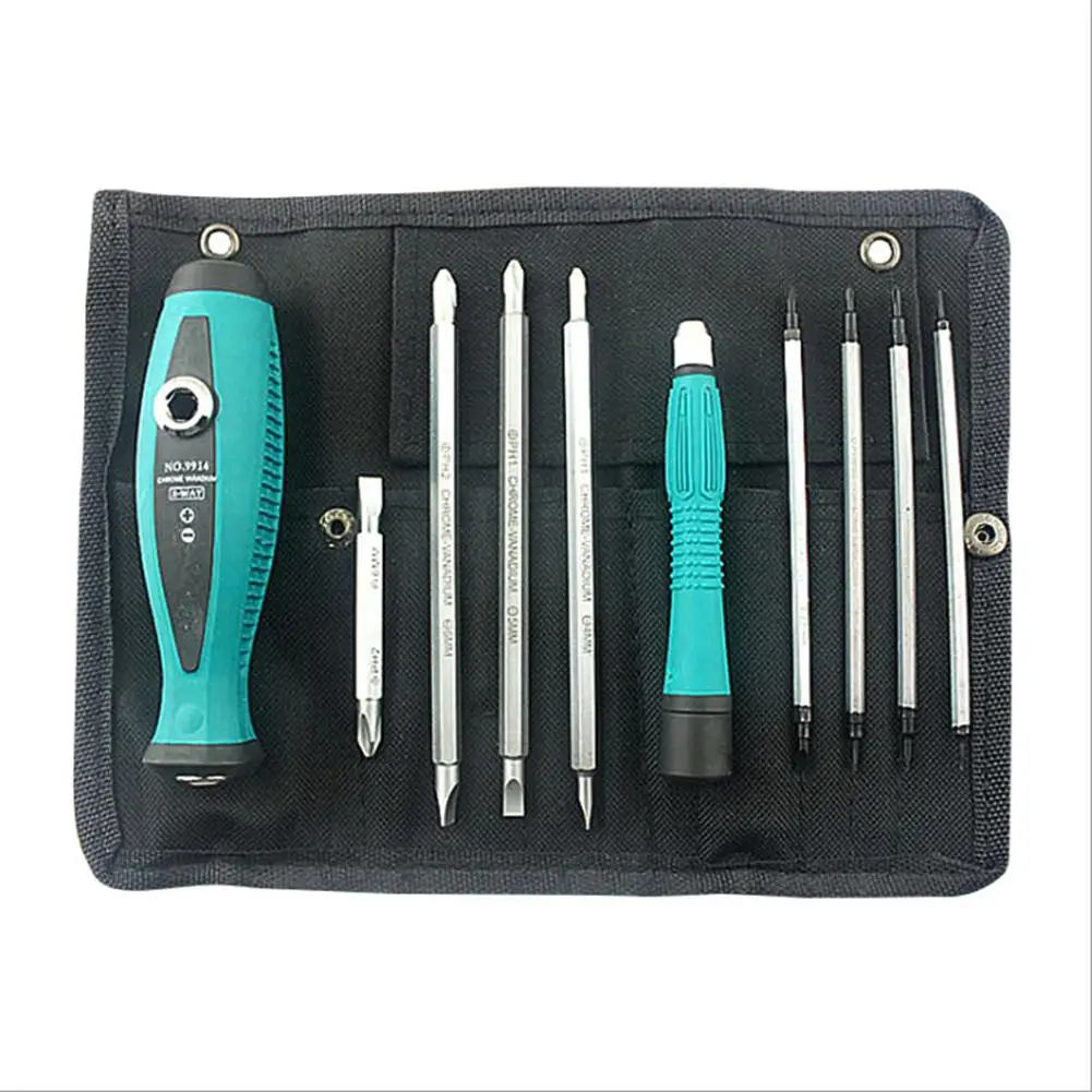 

Replaceable Screwdriver Sets 10pcs CR-V Magnetic Slotted Phillips Star Home Appliances Repair Multi Function Hand Tool Set