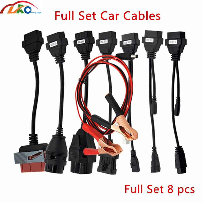 

Full Set OBD/OBD2 Scanner Car Cables diagnostic tool Connectors provide 1/2/3sets Car Adapters tcs Pro Car truck cables