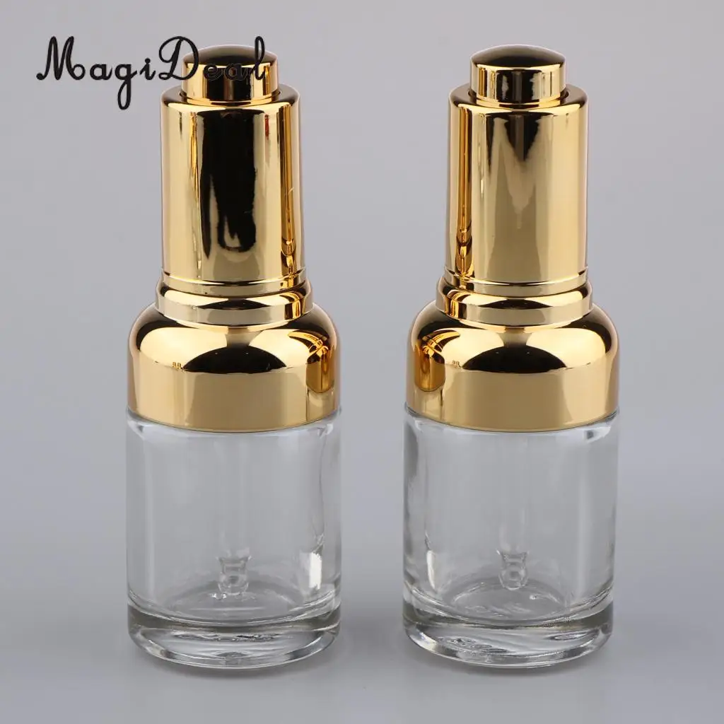 2Pcs Empty Dropper Bottles Essential Oils Dispenser Perfumes Pipette Vials 30ml/1 Ounce
