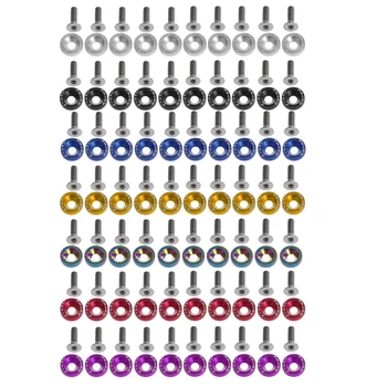 

10Pcs Style Fender Washers Aluminum Screws 6mm For Honda Civic Integraqiang
