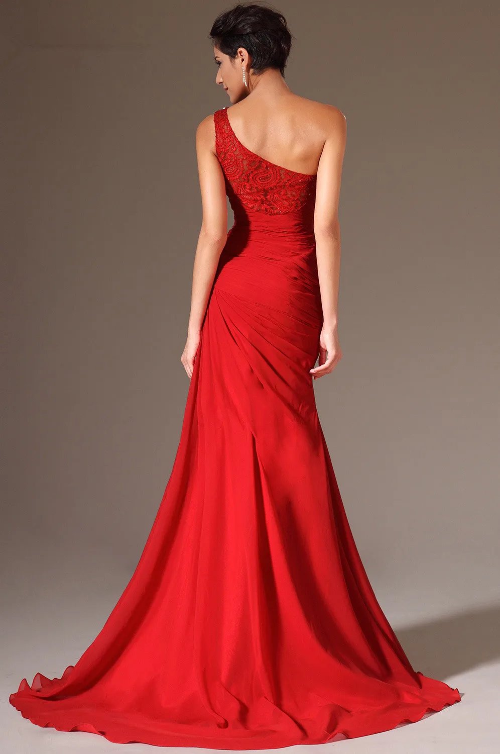 Freeshipping-New-A-line-One-Shoulder-Red-Pageant-Dress-Evening-Dresses (3)