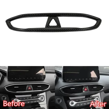 

YAQUICKA For Hyundai Santa Fe (TM) 2019-2020 Car Dashboard Central Air Vent Trim Frame Sticker Interior Car Accessories