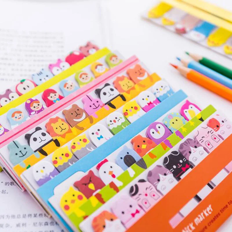 

Little Animals Station Memo Pad Notes Post Its Learning Office Sticky Notes Diary Scrapbooking Stickers Memo Sheets Notes
