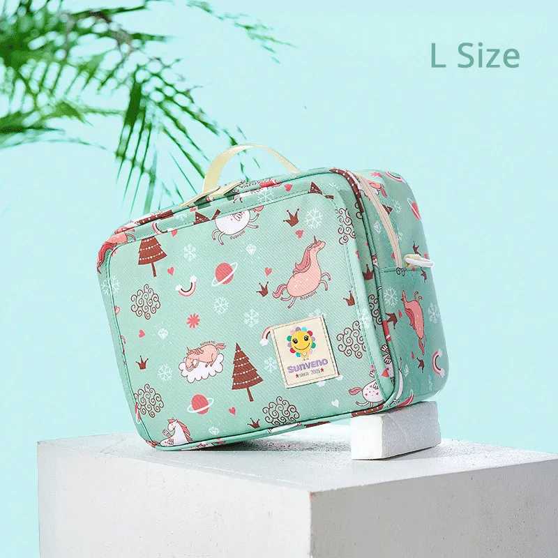 L green dream sky SUNVENO Мода мешок мокрой Водонепроницаемый сумка из узорчатой ткани моющейся тканью детская сумка для пеленки Многоразовые влагоудерживающие сумки 23x18 см органайзер для мамы - Цвет: L green dream sky