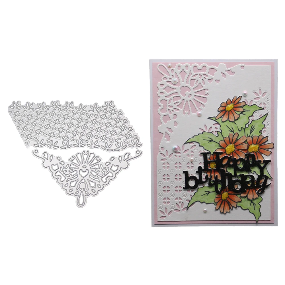 

Rhombus Flower Border Metal Cutting dies Stencils for DIY Scrapbooking Stamp/photo album Decorative Embossing DIY Paper Cards