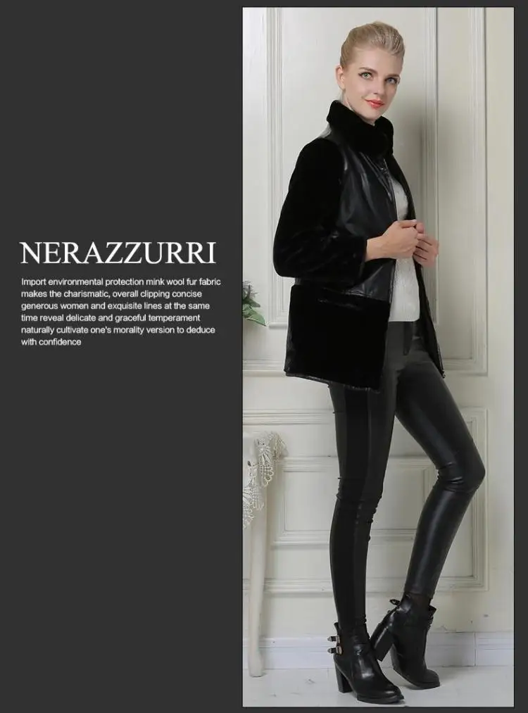 Nerazzurri, весенне-осенняя Женская куртка из искусственной кожи, Женская куртка размера плюс, красная, черная, пэтчворк, пальто из искусственного меха, 5xl, 6xl, плюшевая куртка на молнии