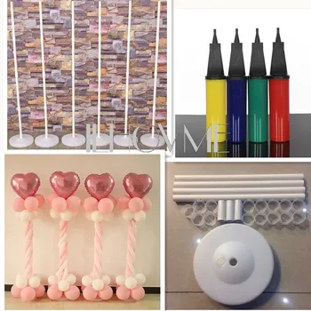 

2 Sets 150cm Balloon column base /stick /plastic poles +15 clips Balloon arch Wedding Garden decoration party supplies