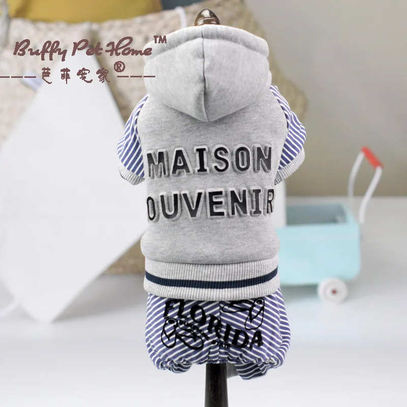 

2018 Fashion Small Dog Clothes Warm Pet Clothing for Fall And Winter Season Four Legs Thick Cotton Jumpsuits for Dogs