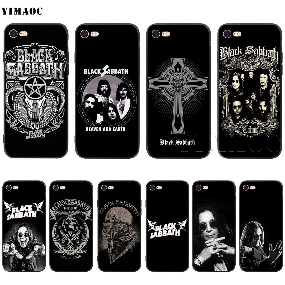 

YIMAOC Black Sabbath Ozzy Osbourne Silicone Soft Case for iPhone 11 Pro XS Max XR X 8 7 6 6S Plus 5 5S SE