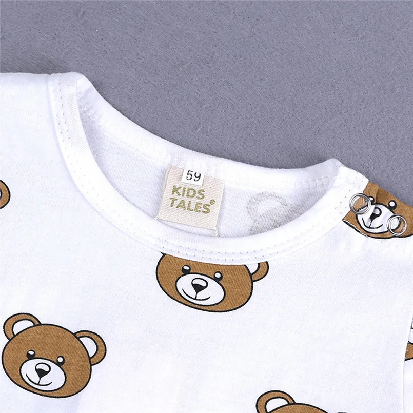 The new fashion cute design Toddler Infant Baby Girls Boys Short Sleeve Cartoon Print jumpsuit Romper  (2)