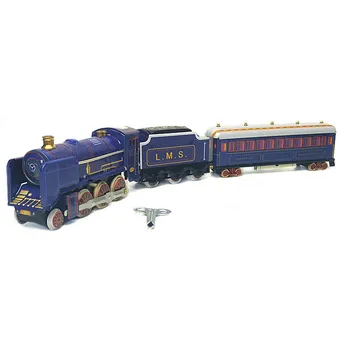 

Adult Collection Retro Wind up toy Metal Tin The train model Mechanical toy Clockwork toy figures model kids christmas gift