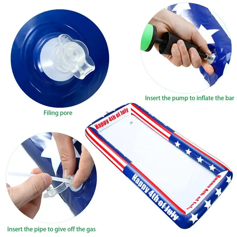 Американский флаг надувной буфет сервировочный поднос кулер бар еда напиток