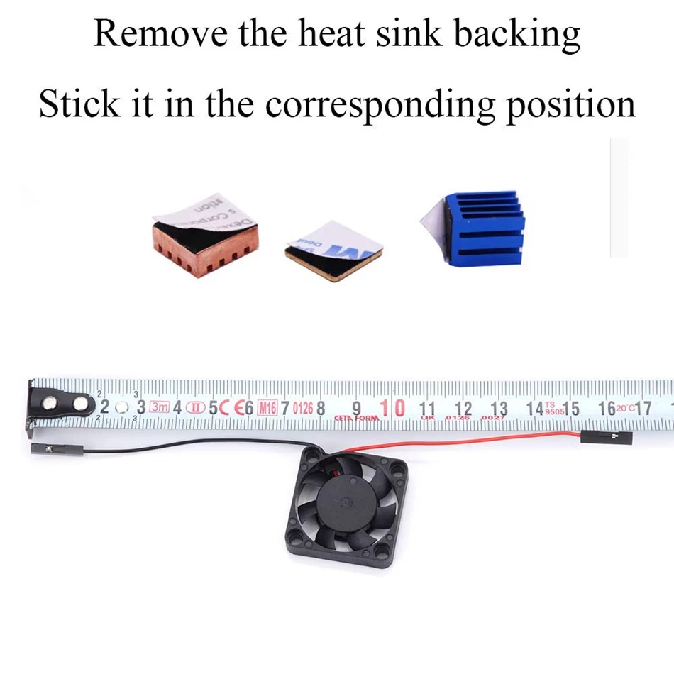 Raspberry Pi вентилятор Радиатор Комплект для охлаждения кулер 3/2 Модель B + медный