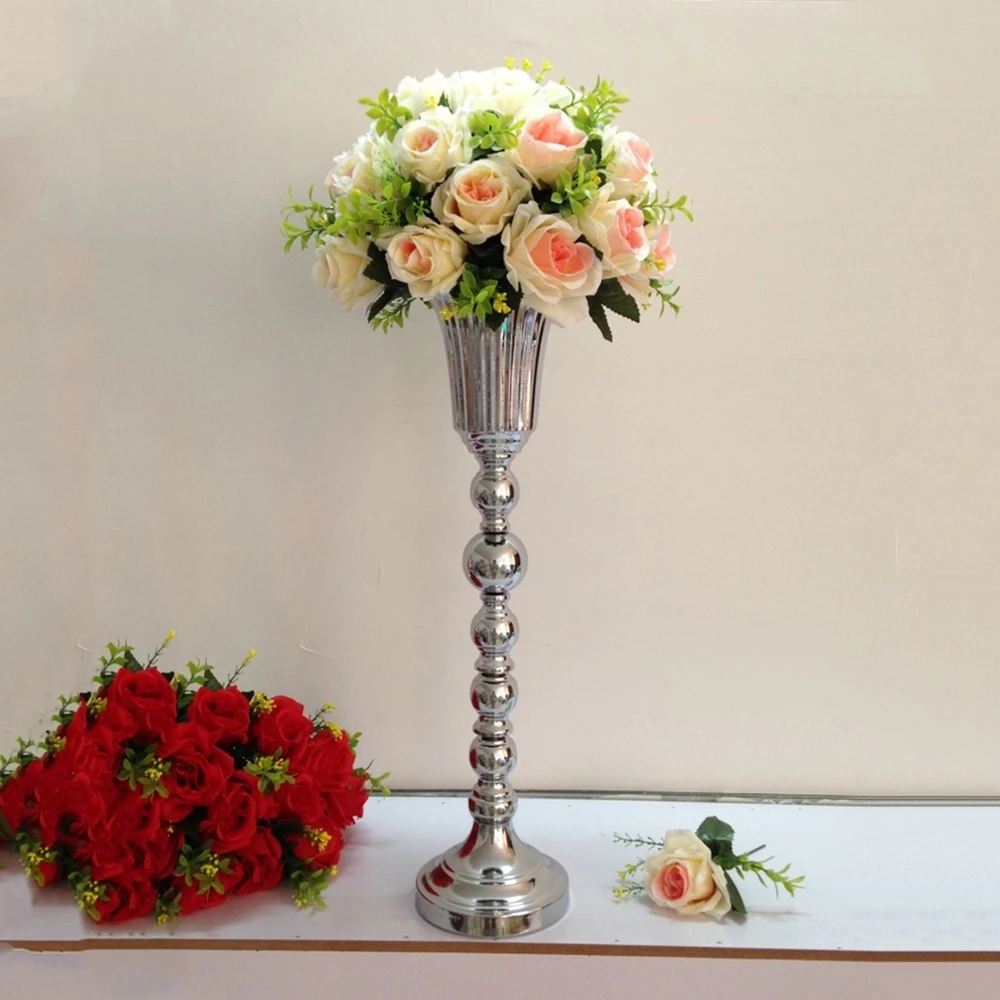 Silver Metal Wedding Flower Vases Table Centerpiecein Vases from Home