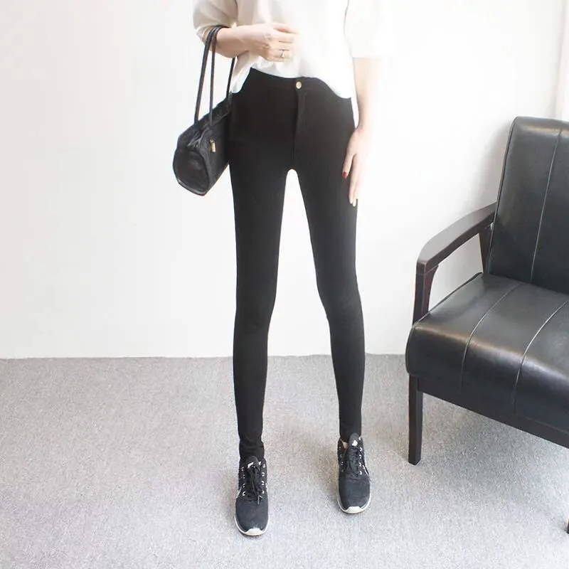 2018 Stretch Black Blue Skinny Women Jeans With High Waist Jeans High elastic body repair slim waist and small feet jeans 1 2018 Stretch Black Blue Skinny Women Jeans With High Waist Jeans High elastic body repair slim waist and small feet jeans 1