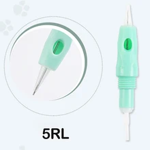 200 шт. зеленый Перманентный макияж иглы 5RL Перманентный Макияж Liberty Charmant машина бровей/губ/Подводка для глаз МТС картридж иглы