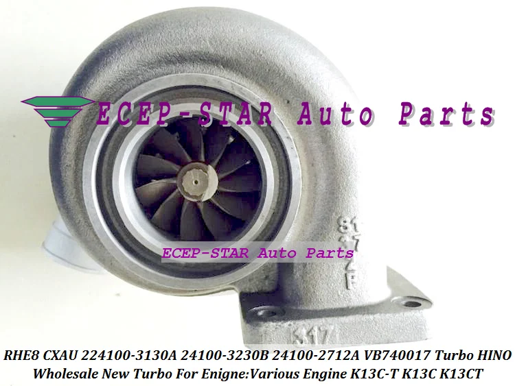TURBO RHE8 CXAU 224100-3130A 24100-3230B 24100-2712A VB740017 Turbocharger For HINO Various Engine K13C-T K13CT K13C  (1 (5)
