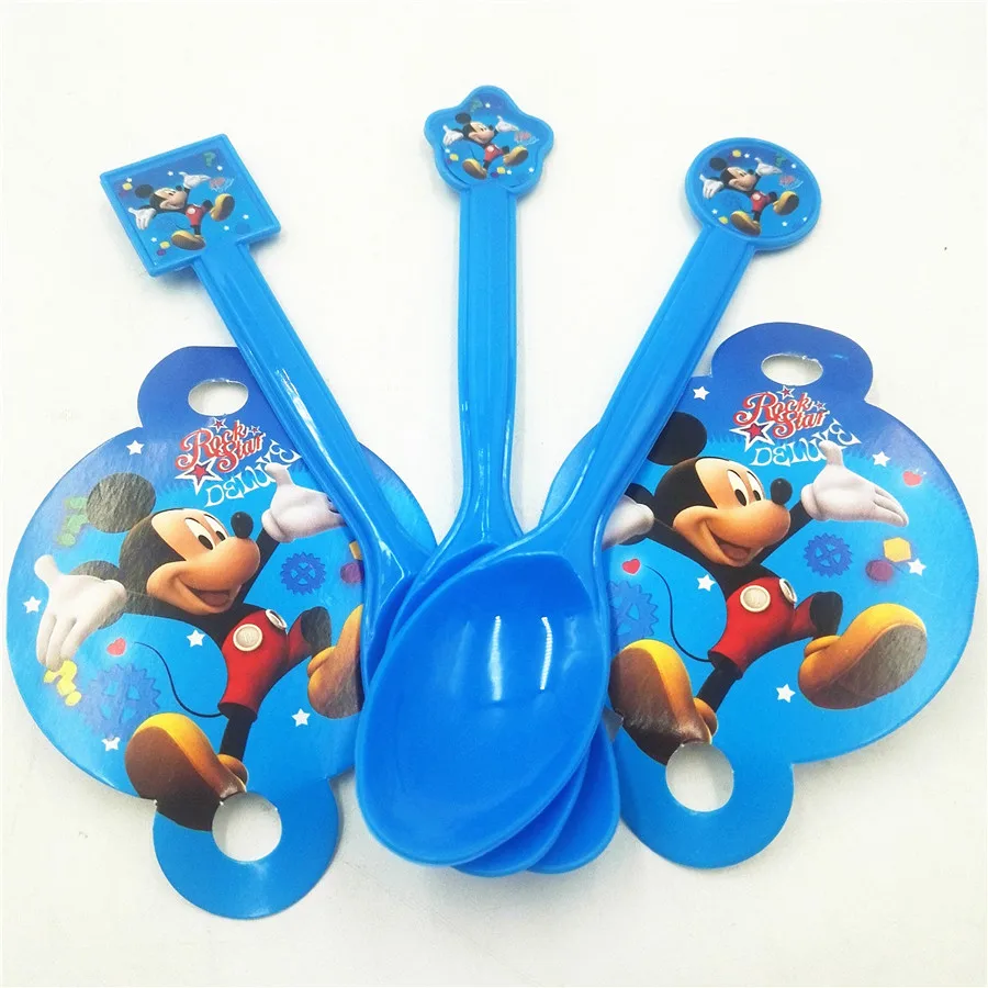 10 шт. пластиковые ложки с Микки Маусом|party supplies birthday|party favorsparty |