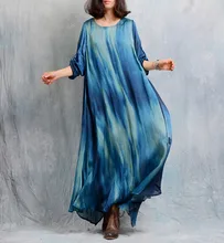 2017 female new Spring and summer silk tencel irregular twinset loose suspender dress