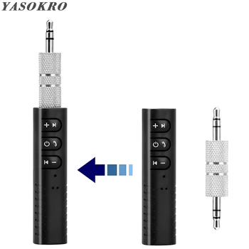 

YASOKRO Car Bluetooth AUX 3.5mm Jack Bluetooth Receiver Handsfree Call Bluetooth Adapter Car Transmitter Auto Music Receivers