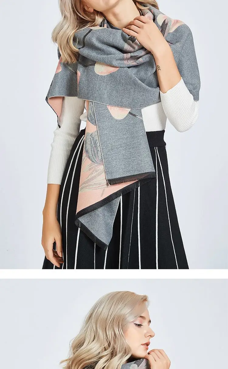 cashmere lã cachecol para mulheres marca de
