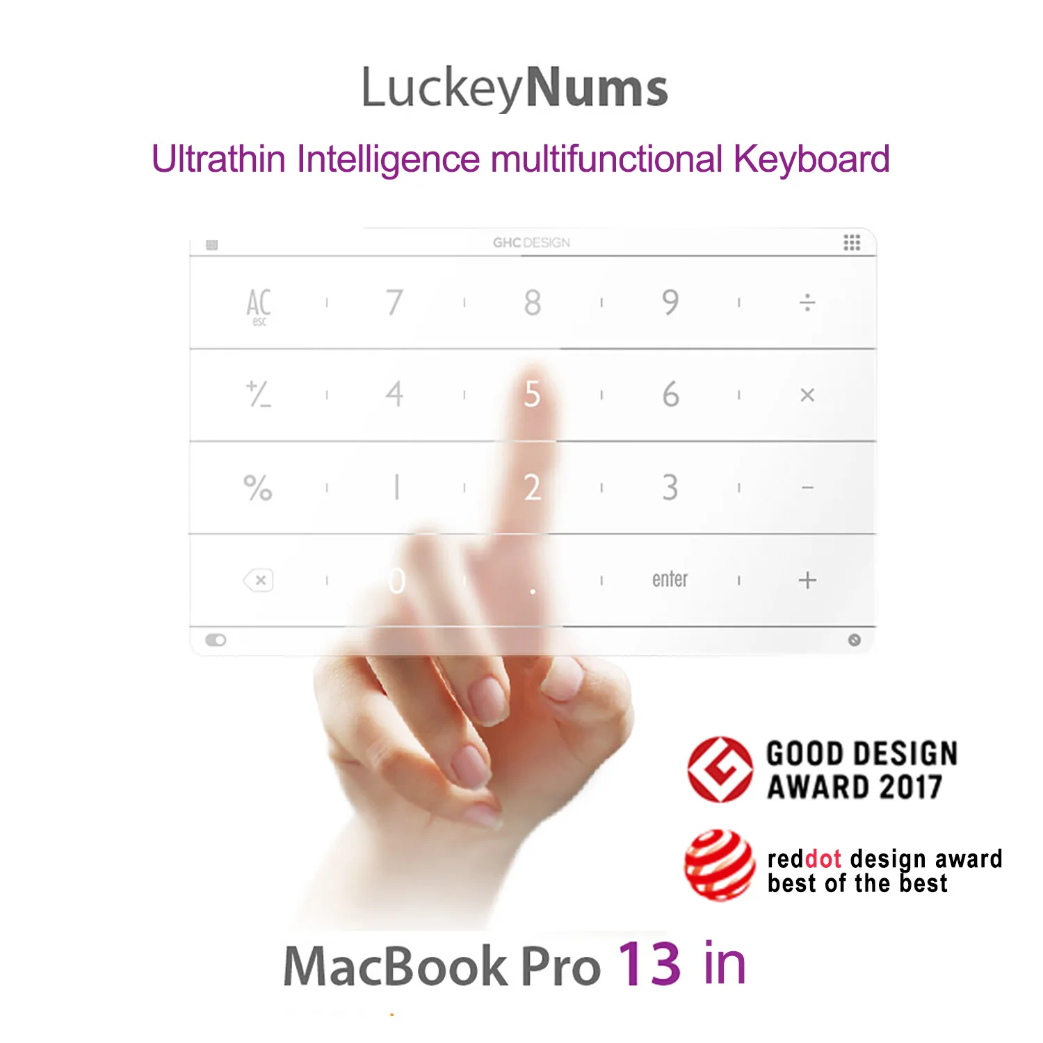 Nums Смарт Цифровой Мини Цифровой сенсорная панель 20 ключей трек Pad цифровая клавиатура беспроводной для 13 дюймов Macbook Pro Touch Bar 2017
