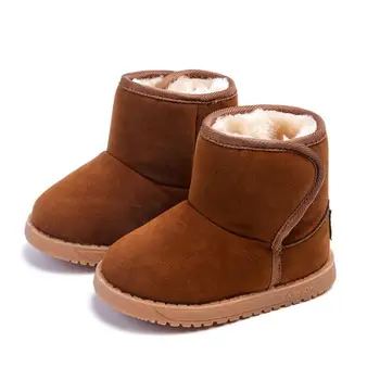 

2019 Winter New Children Snow Soots Little kids Fur Warm Sneakers Boys Boots With Fur Princess Baby Little Girls Ankle Boots