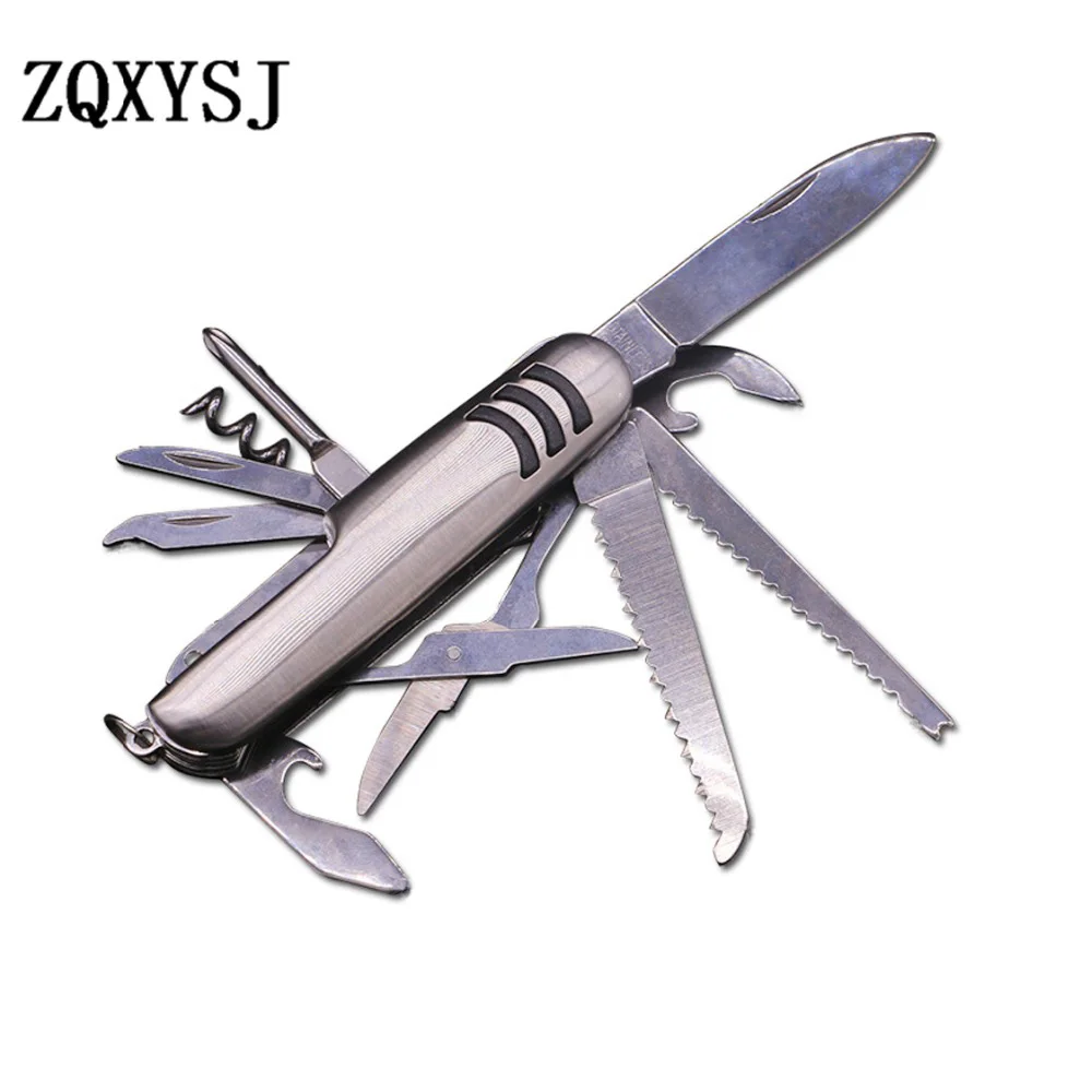 

11 In 1 Multifunction Swiss Knife Folding Outdoor Hunting Knife Army Pocket Travel Camping Kit Stainless Steel Survival EDC Tool