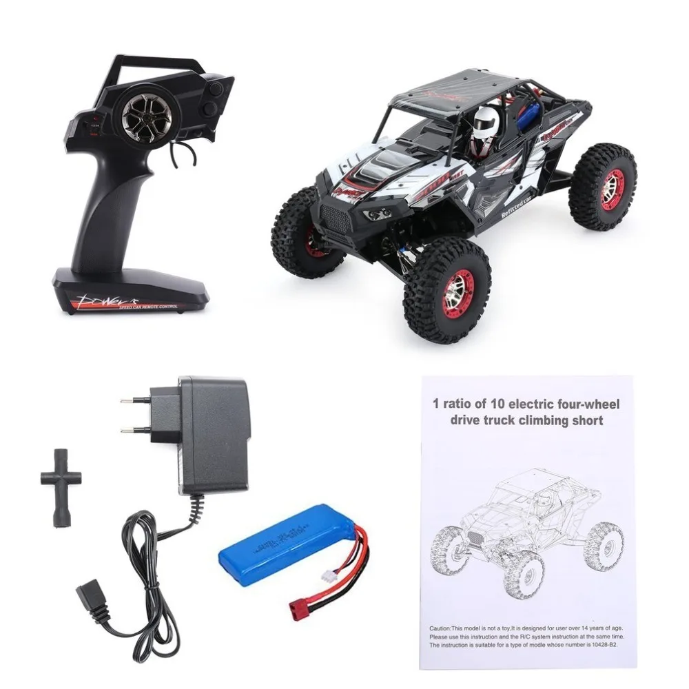 

Wltoys 10428-B2 1/10 2.4G 4WD Electric Rock Climbing Crawler RC car Desert Truck Off-Road Buggy Vehicle with LED Light RTR