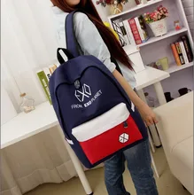 2016 neue heiße verkauf männer frauen Leinwand Rucksäcke Rucksäcke Männer Frauen Student Schultaschen Für Mädchen jungen Casual Reise EXO taschen Mochila