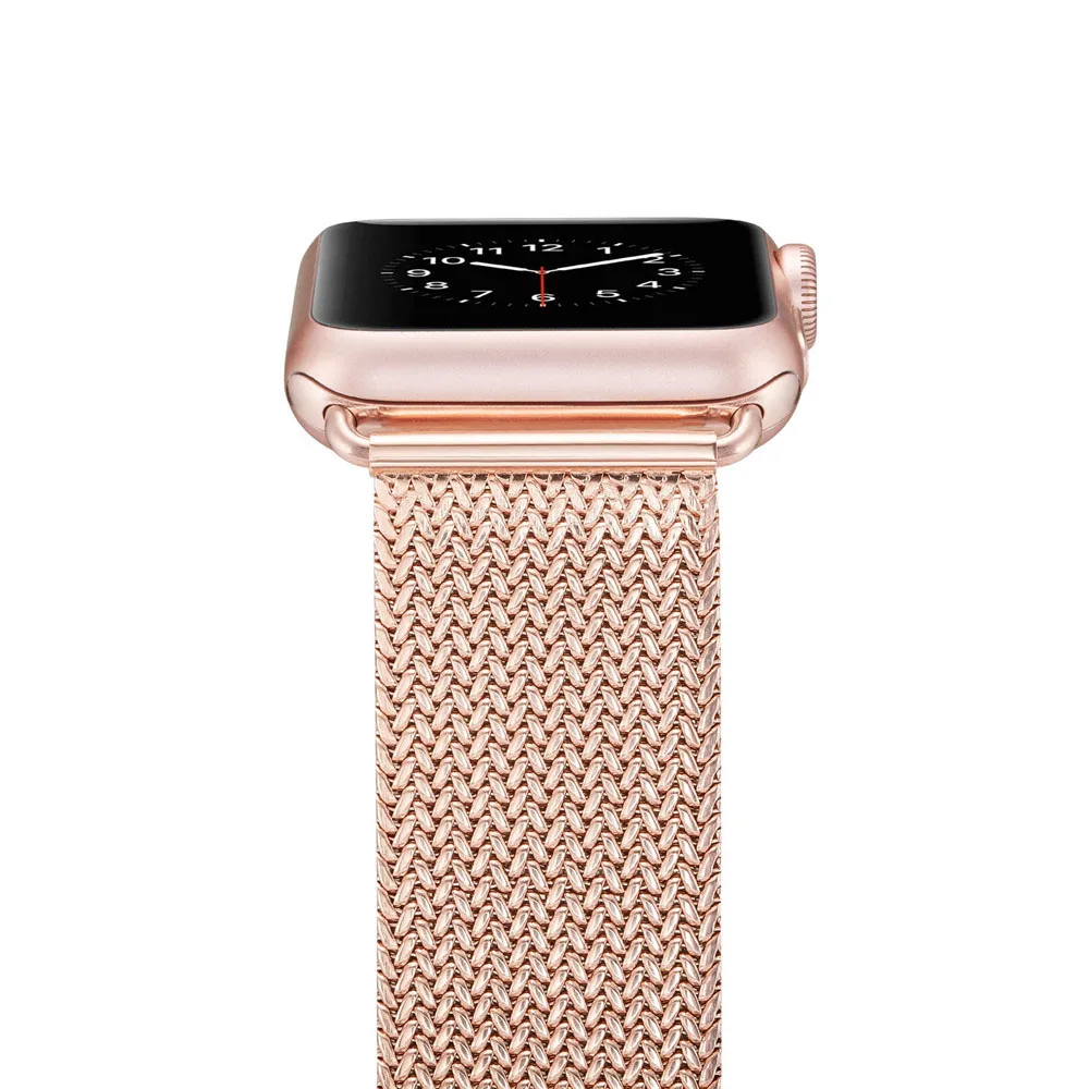 New Stainless Steel Band for Apple Watch Series 5 4 3 2 1 Replacement Watchband for iWatch 5/4 Strap 40/44/38/42mm Metal Belt - Цвет ремешка: rose gold