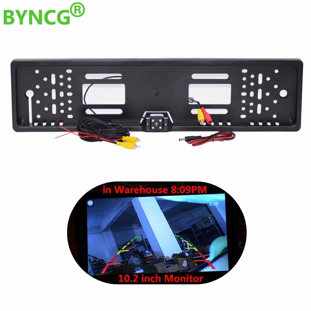 

Parking Assistance 170 European Car License Plate Frame Auto Reverse Rear View Backup Camera 4 LED Universal CCD Night Vision