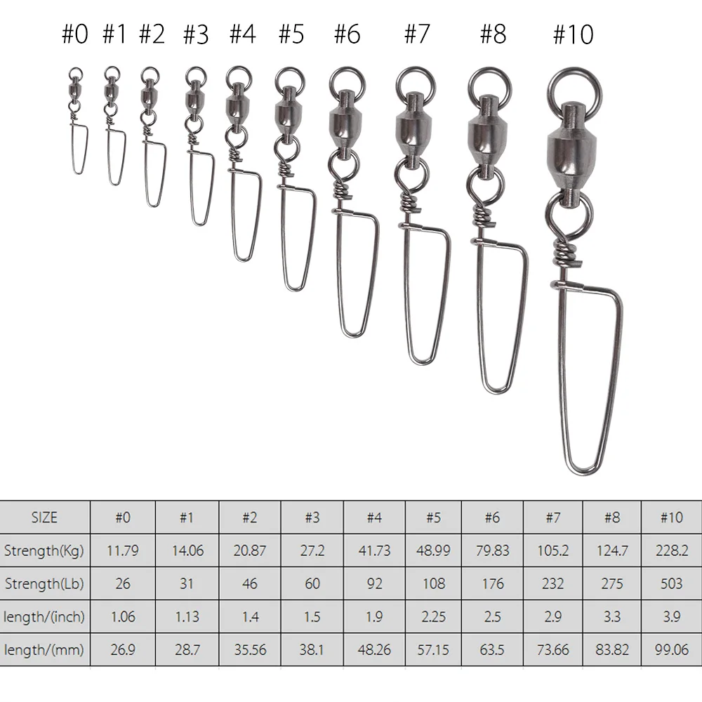 20 OF THEM #10 BEAD BALL CHAIN SWIVEL SS WITH #4 DUO LOCK SNAP