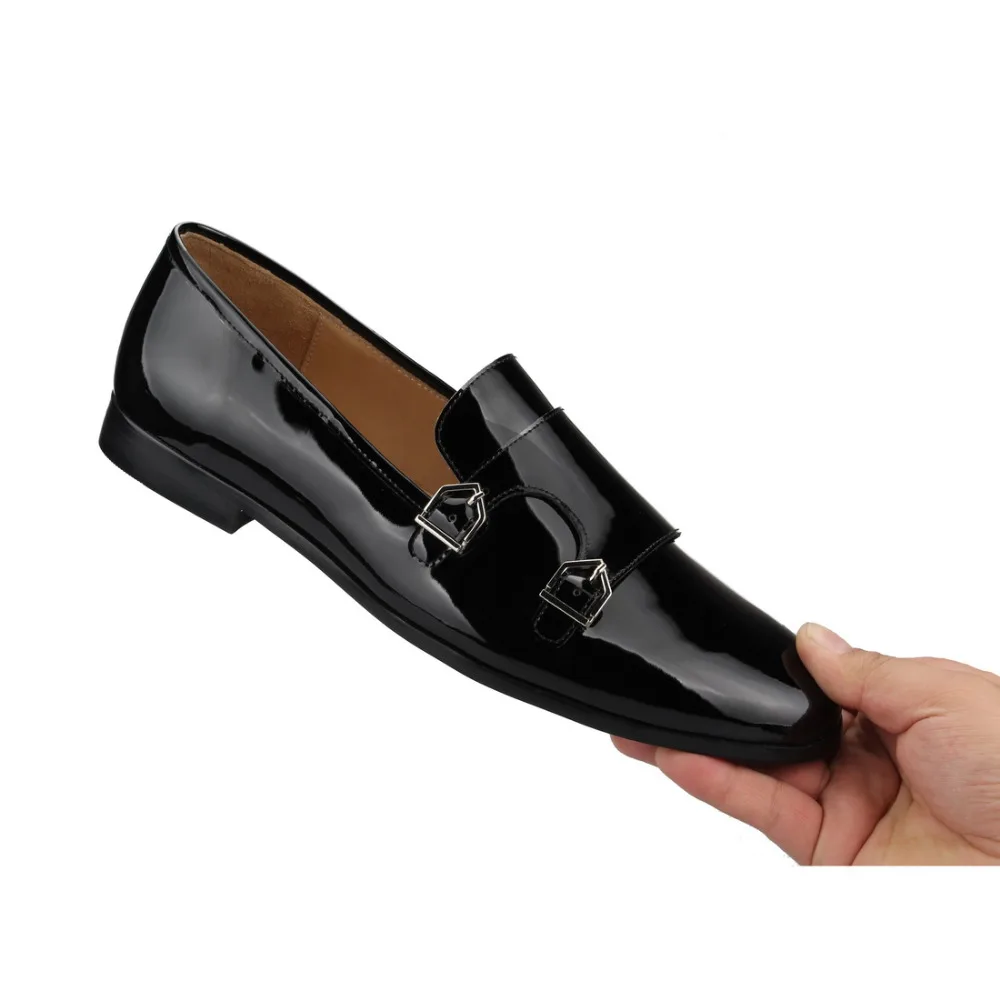 Black Patent leather Double-Monk Loafers (5)
