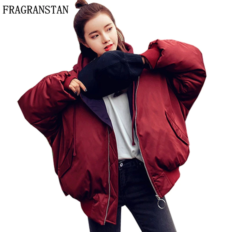 

2017 Autumn Winter New Fashion Women Thick Warm Padded Cotton Coats Casual Plus Size Hooded Parkas Female Wadded Jackets TGH179