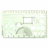 18 Styles rulers  Green Plastic Circles Geometric Template Ruler Stencil Measuring Tool Stationery Students Drawing Curve Ruler  ► Photo 3/6