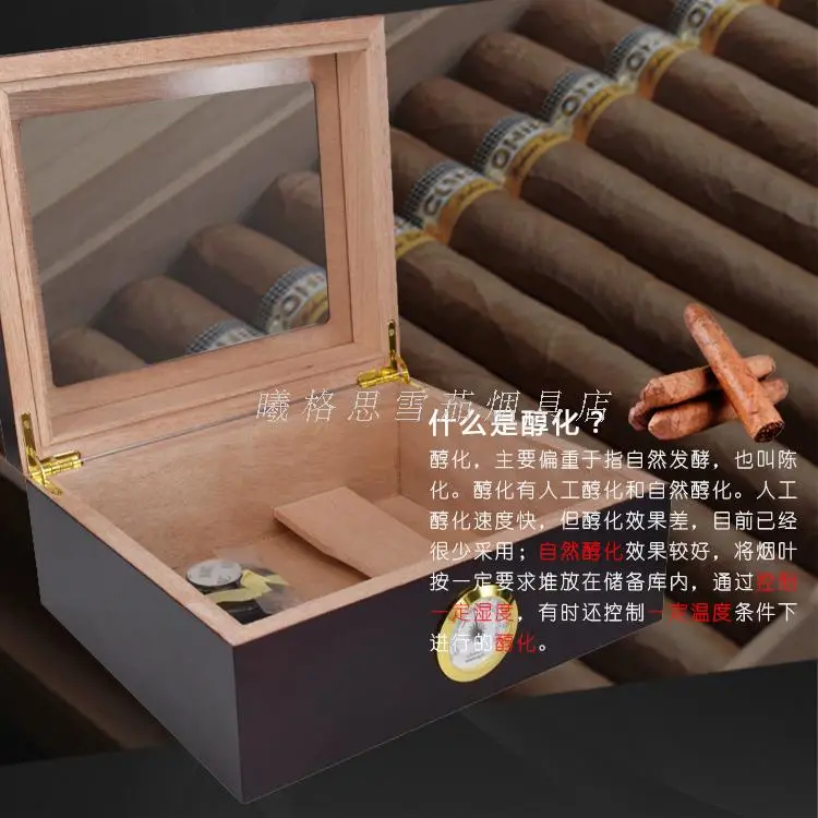 Дерево кедра с подкладкой для Хранения Сигар Humidor чехол для сигар w сигары деревянный поднос увлажнитель с гигрометром красный/черный