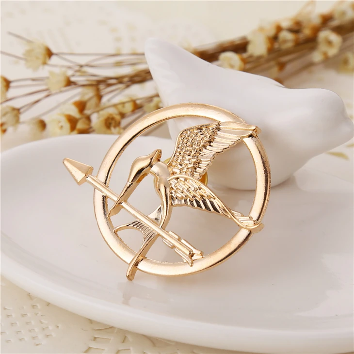 Голод игровая брошь булавка птица Орел стрелы логотип значок винтажная мода