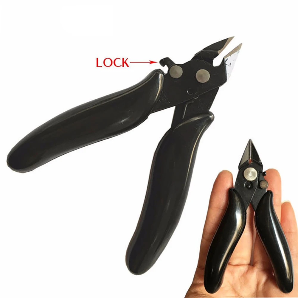 

3.5" blak Mini Pliers Nipper Hand Tools Diagonal Side Cutting Pliers Stripping Pliers Electrical Wire Cable Cutters Snips Flush