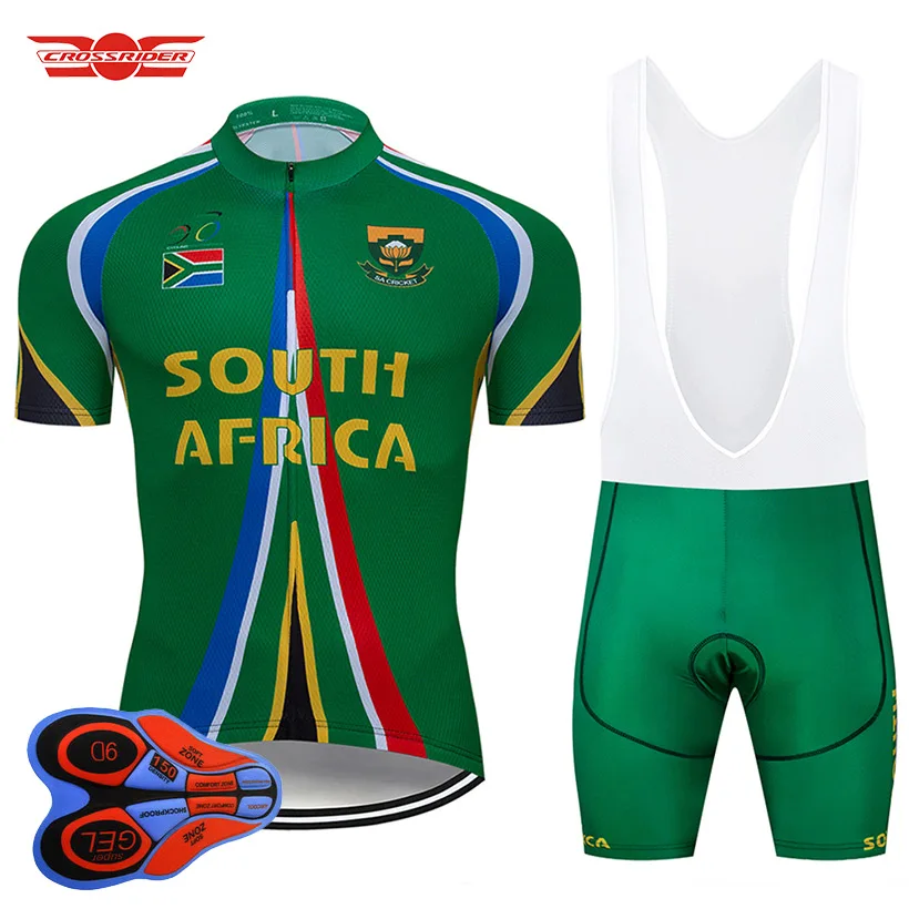 Crossrider Южная Африка Велоспорт Джерси 9D bib Костюм велосипедиста MTB Одежда дышащая велосипедная одежда Мужская короткая Майо Culotte