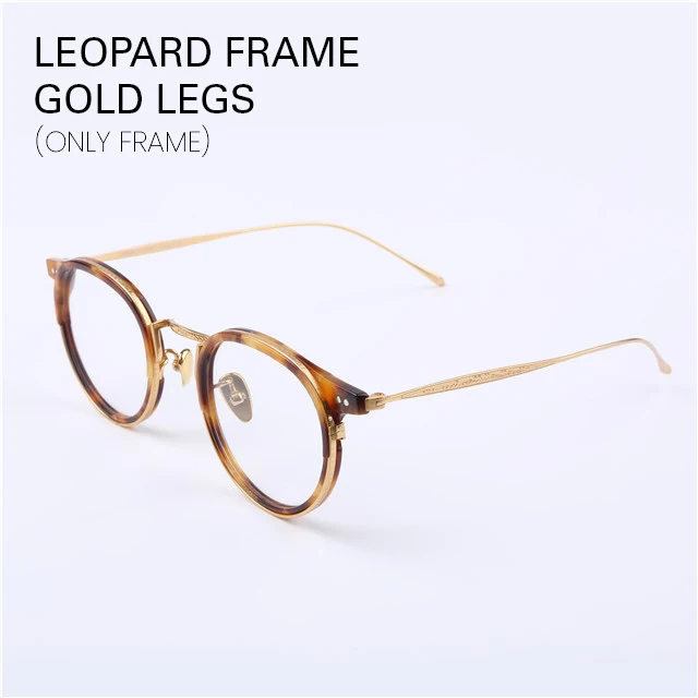 Sweet Citrus Pure B Titanium Glasses Frame Men Myopia Prescription Eyeglasses Women Ultralight Acetate Optical Spectacle Eyewear - Цвет оправы: LEOPARD(GOLD LEG)