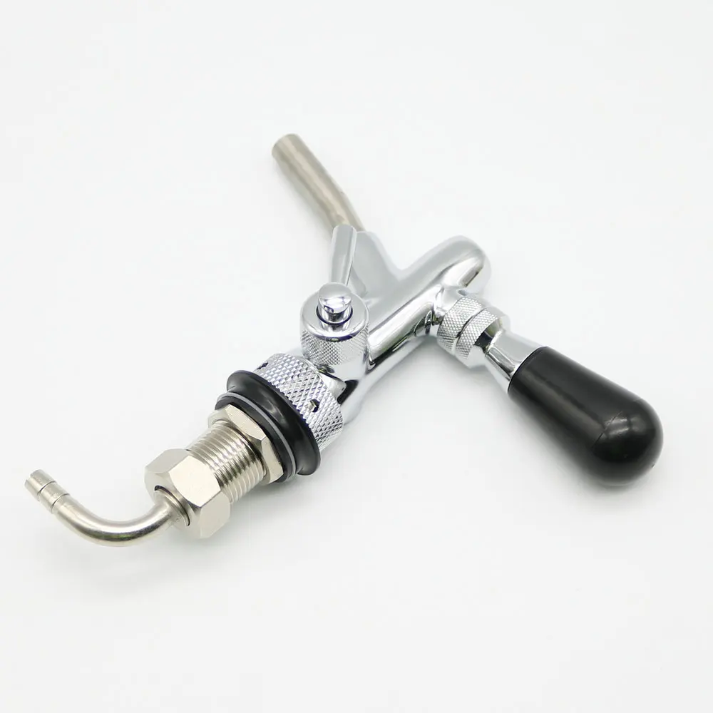 Online Nuevo barril de cerveza casera para barril de cerveza, grifo de Control de flujo de cerveza, grifo de fabricación de cerveza casera, grifo de latón para cerveza de barril de plata