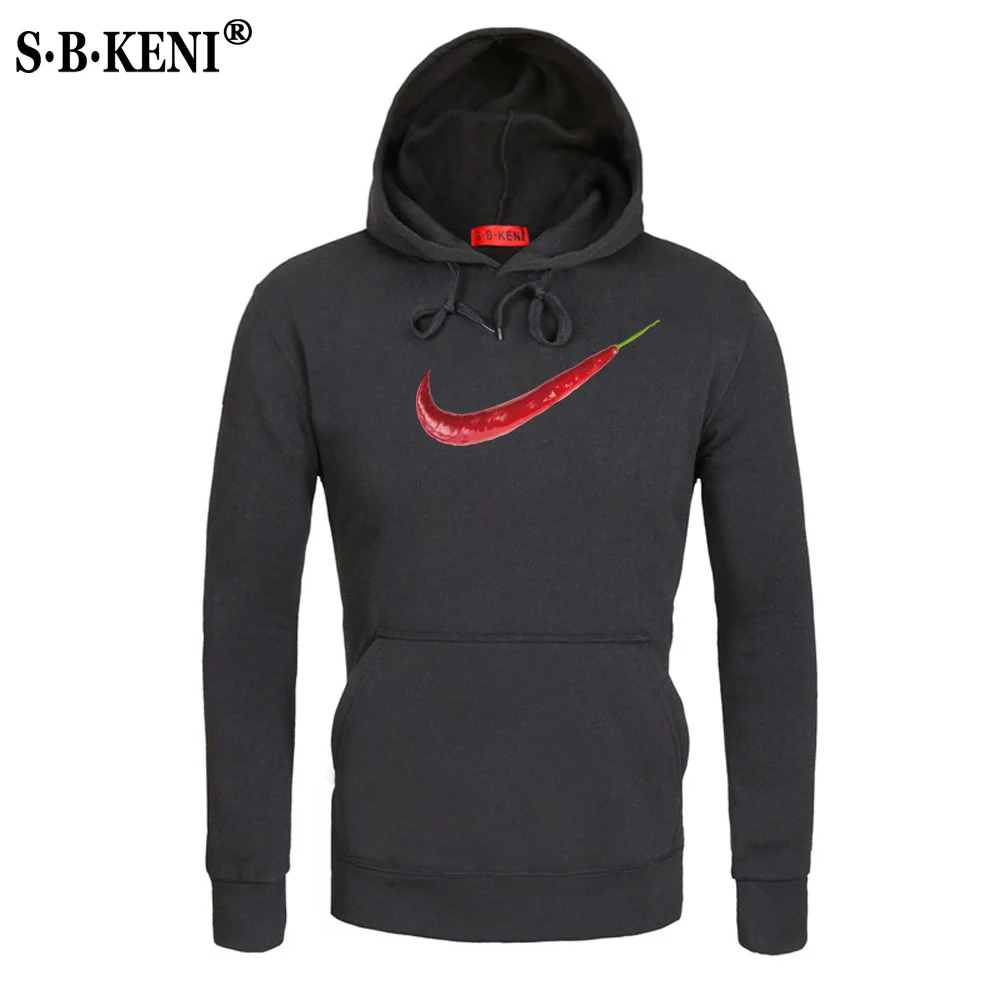 

New Fashion Hoodies Men's Clothes Autumn Winter Sweatshirts Men Hip Hop Streetwear Red pepper Prints Fleece Hoody Man Clothing
