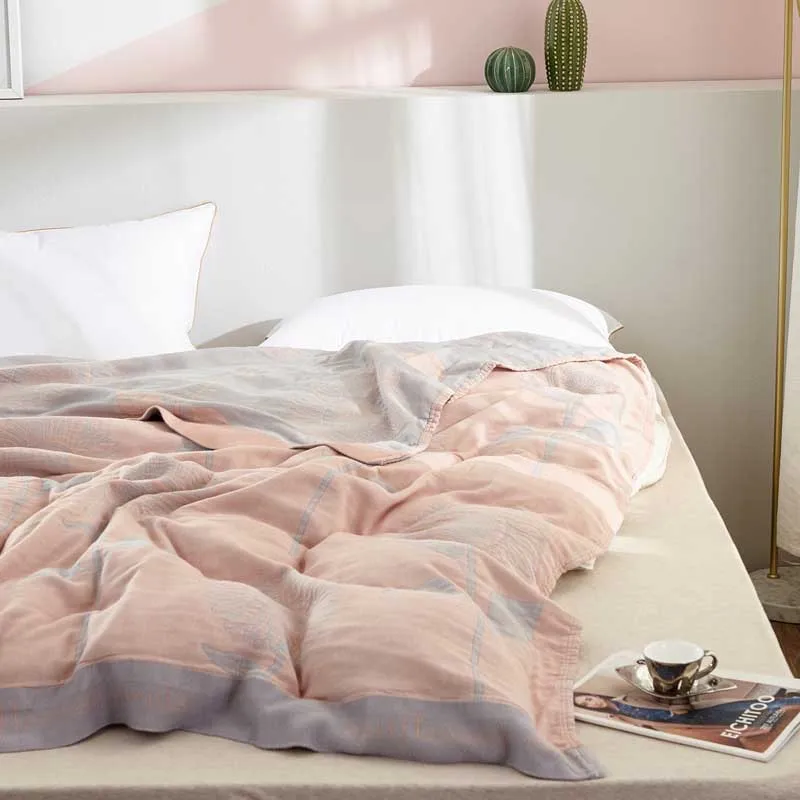 Муслиновое одеяло из хлопка для кроватей, хлопковое летнее постельное белье, покрывало для домашнего декора, машинная стирка, полотенце, одеяло на кровать