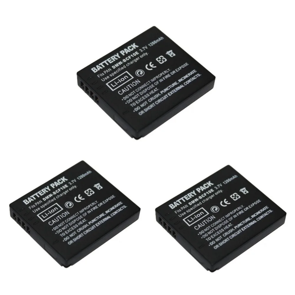 3 шт. 1200 мА/ч DMW-BCF10 DMWBCF10 Батарея для DMW-BCF10E ДМВ BCF10 DMC-FS12 DMC-FX60 z1 | Электроника