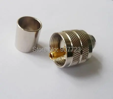 

50pcs PL259 UHF Male Crimp Plug RF Connector For RG8 RG213 LMR400 Cable