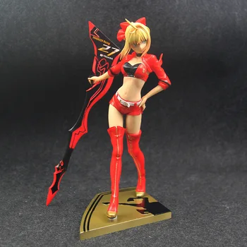

9" Fate Extra Stronger FES Anime Nero Claudius Red Saber Type-Moon Racing Ver. Boxed 23cm PVC Action Figure Model Doll Toys Gift