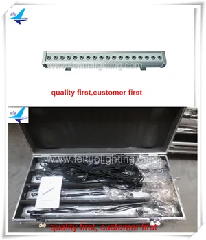 

4pcs+fly case ip65 Wall Washer 7 Channel DMX-512 Bar Flood Light 70W RGB DJ Club Wedding Party Disco Stage Show Band Lamp