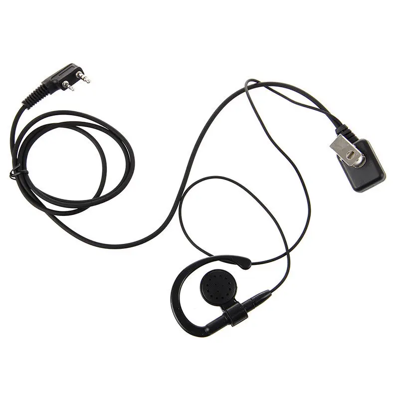 Черная Проводная 2 Pin наушники PTT Mic гарнитура для Kenwood TK двухстороннее радио