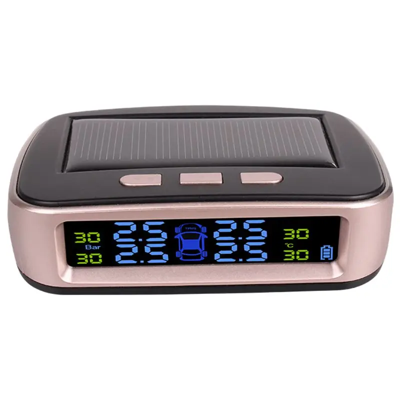 

Solar Car Tire Pressure Wireless LCD Monitor Alarm System 4 External Sensor